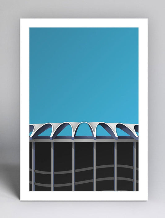 Minimalist Busch II Stadium Art Print - St. Louis Cardinals - S. Preston Art + Designs