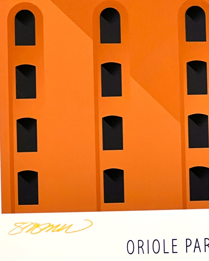 Minimalist Camden Yards Print - Corbin Burnes Autographed