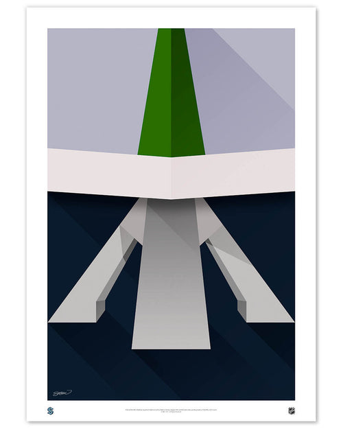 Minimalist Climate Pledge Arena Art Print