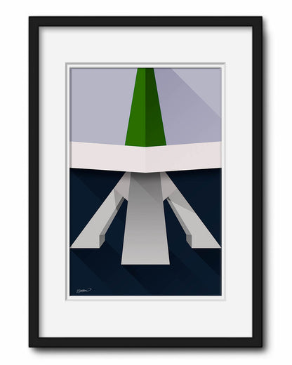 Minimalist Climate Pledge Arena Art Print