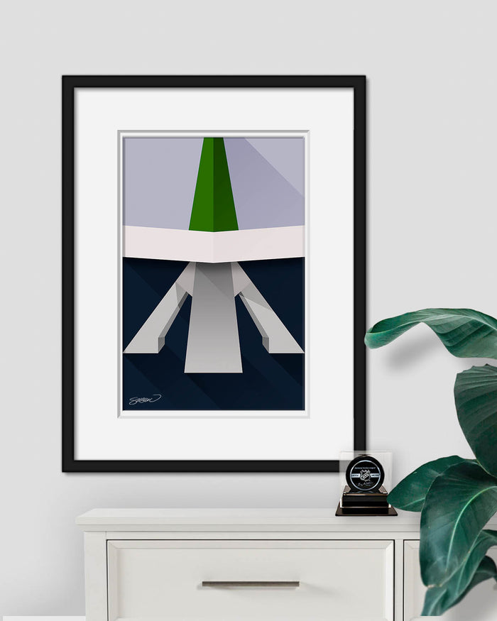 Minimalist Climate Pledge Arena Art Print