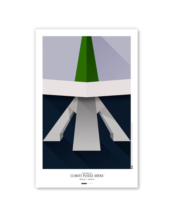 Minimalist Climate Pledge Arena Art Print
