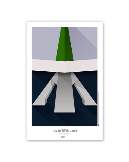 Minimalist Climate Pledge Arena Art Print