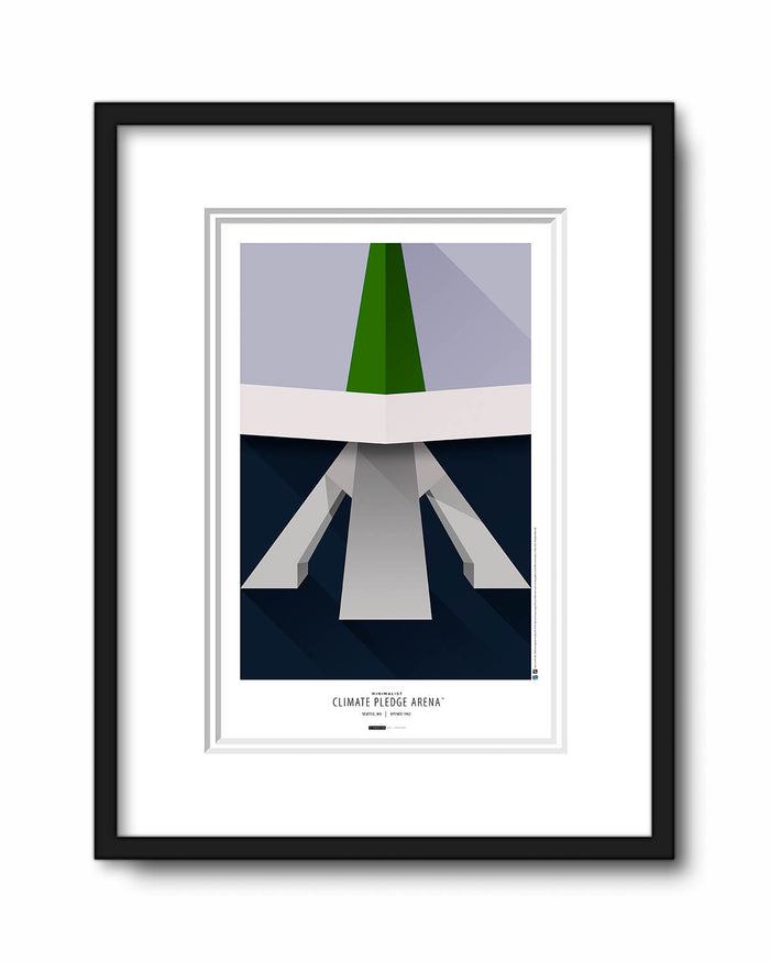 Minimalist Climate Pledge Arena Art Print
