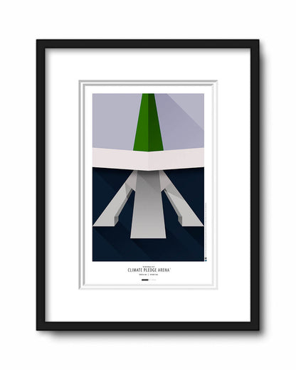 Minimalist Climate Pledge Arena Art Print