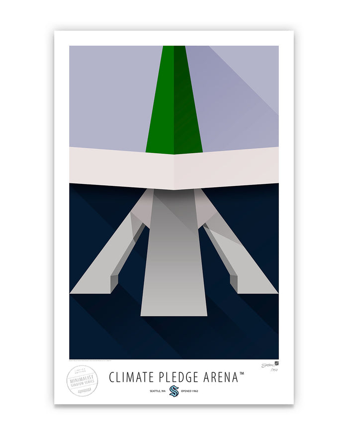 Minimalist Climate Pledge Arena Art Print