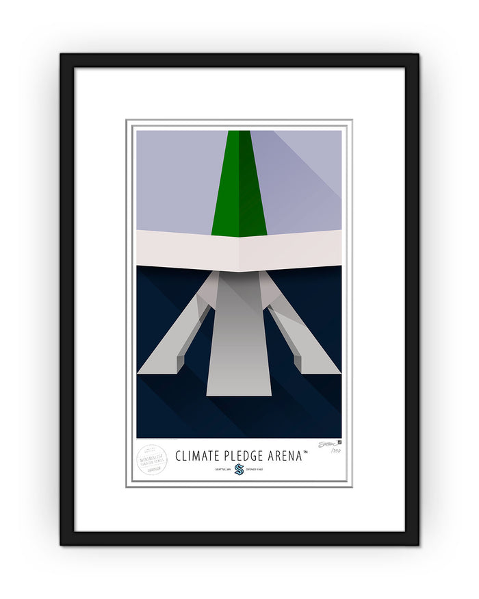Minimalist Climate Pledge Arena Art Print