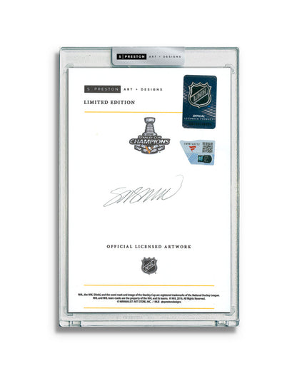 Minimalist Penguins Champions Trophy - Marc Andre Fleury Autographed Slab - Authenticated