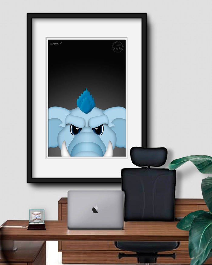 Minimalist Tusky Art Print