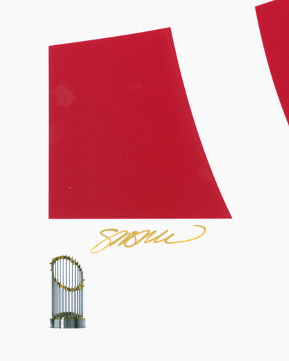 Minimalist World Series 2021 - Dansby Swanson Autographed Poster Print - Authenticated
