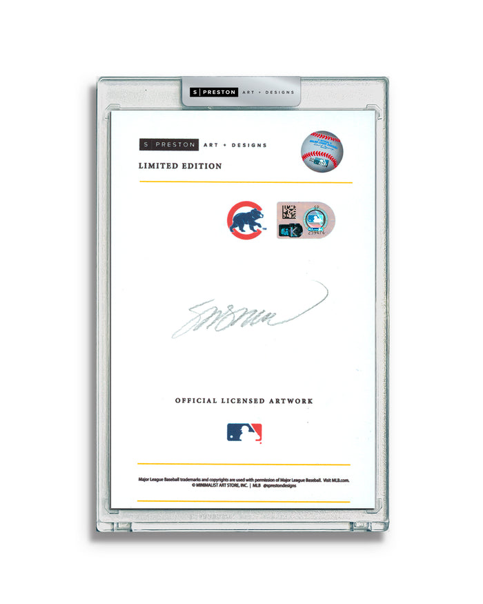 Minimalist Wrigley Field -Andre Dawson Autograph Slab - Authenticated