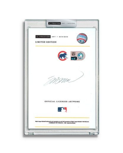 Minimalist Wrigley Field -Andre Dawson Autograph Slab - Authenticated