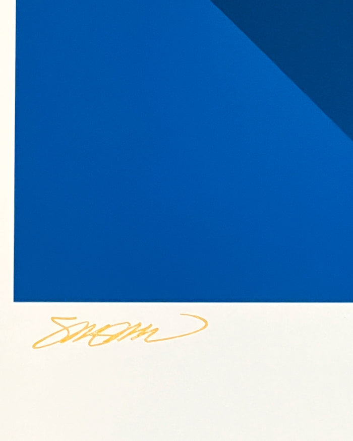 Minimalist Yankee Stadium Print - Chris Chambliss Autographed - Authenticated