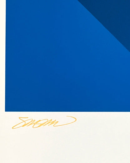 Minimalist Yankee Stadium Print - Chris Chambliss Autographed - Authenticated