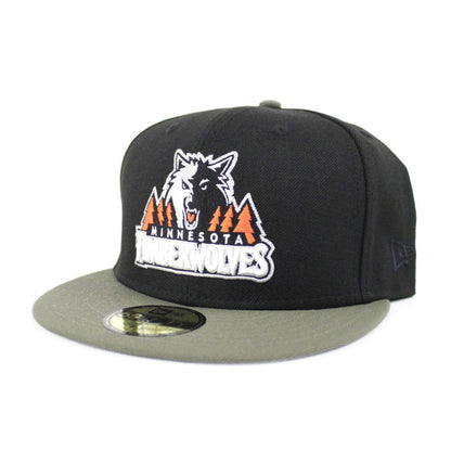 Minnesota TimberWolves New Era 59Fifty Fitted Hat (FOAMPOSITE PRO SEQUOIA Gray Under Brim)