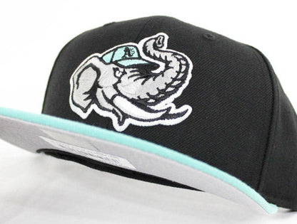 Modesto Athletics New Era 59FIFTY Fitted Hat (Nike Air Foamposite Pro Island Green 2017 Aqua Black Gray Under Brim)