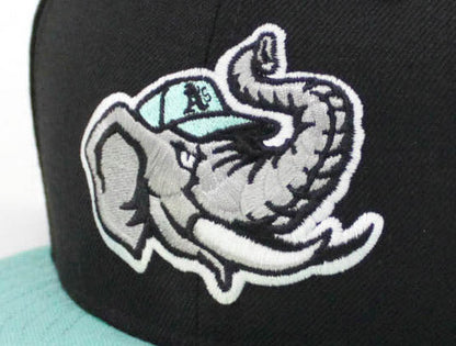 Modesto Athletics New Era 59FIFTY Fitted Hat (Nike Air Foamposite Pro Island Green 2017 Aqua Black Gray Under Brim)