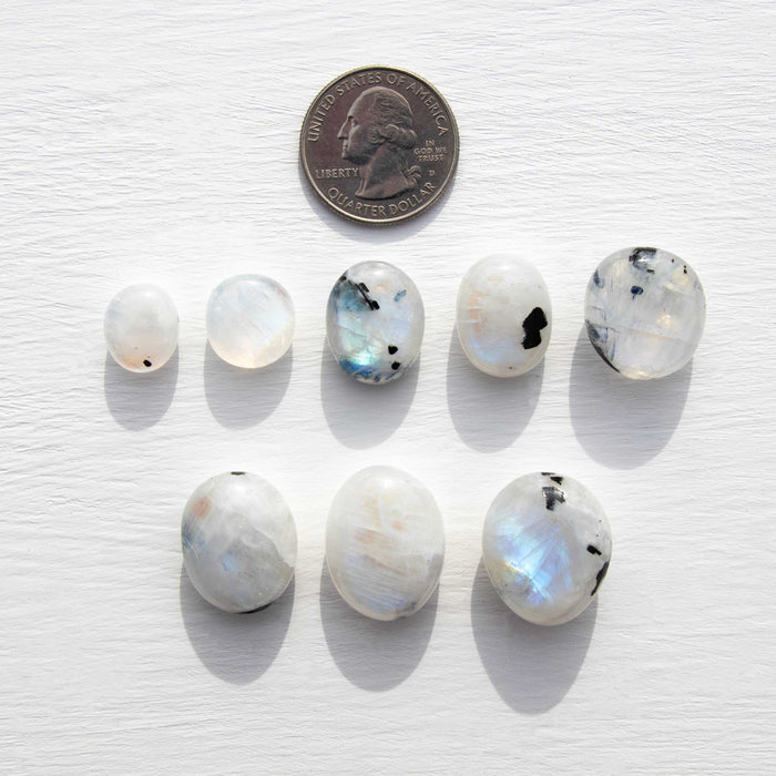 Moonstone - Rainbow, A Grade, Blue Flash, Tumbled Stone(s)