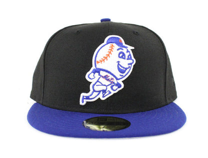 Mr Mets NY Mets New Era 59Fifty Fitted Hats (Black Blue Gray Under Brim)