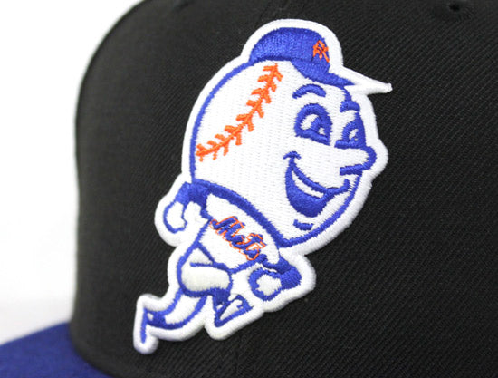 Mr Mets NY Mets New Era 59Fifty Fitted Hats (Black Blue Gray Under Brim)