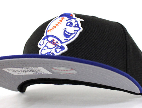 Mr Mets NY Mets New Era 59Fifty Fitted Hats (Black Blue Gray Under Brim)