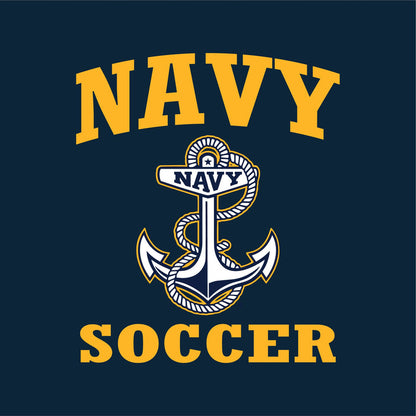 Navy Anchor Soccer Ladies T-Shirt