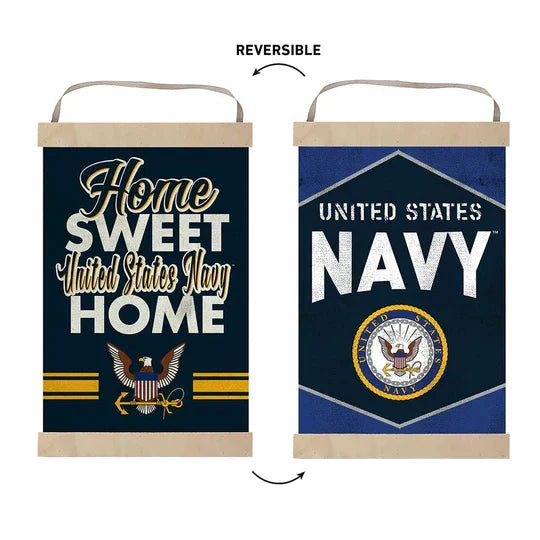 Navy Home Sweet Home Reversible Banner*