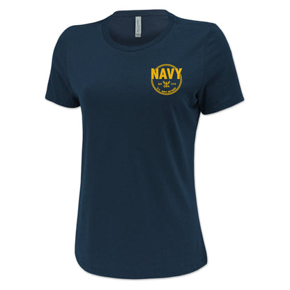 Navy Retired Ladies T-Shirt