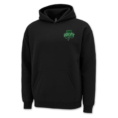 Navy Shamrock Hood