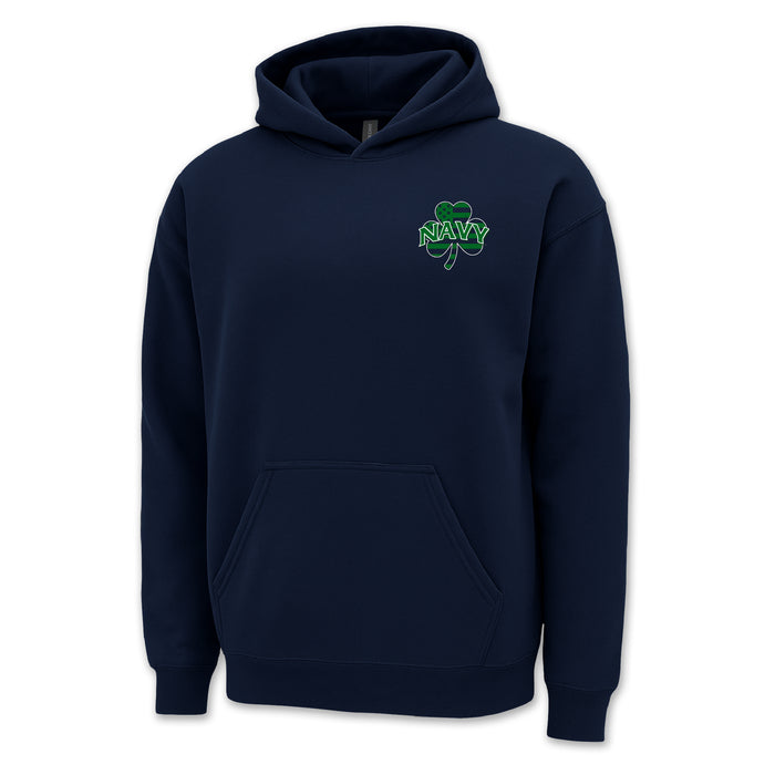 Navy Shamrock Hood