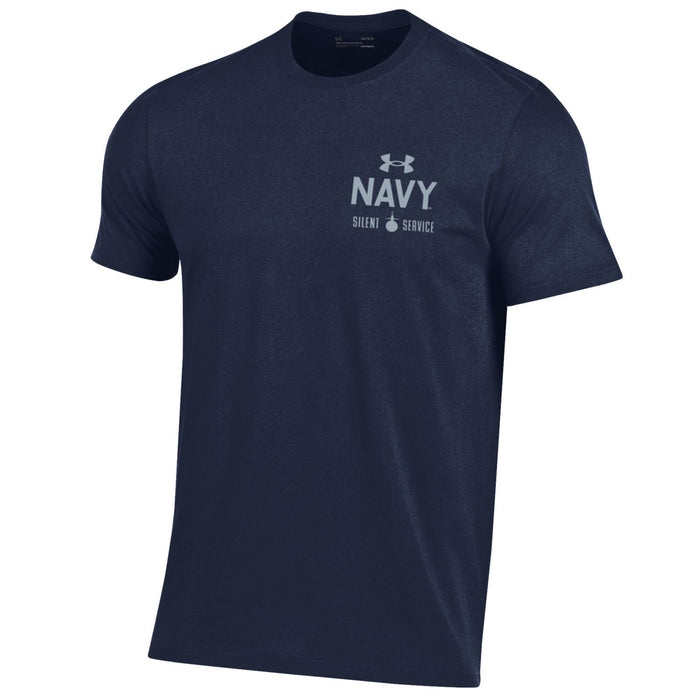 Navy Under Armour Anchor Silent Service Performance Cotton T-Shirt (Navy)