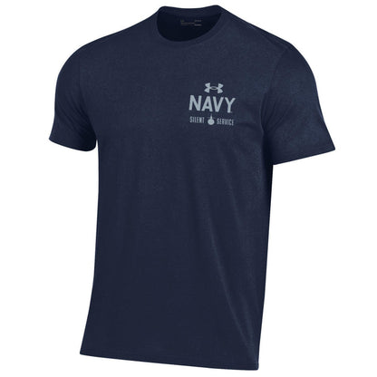Navy Under Armour Anchor Silent Service Performance Cotton T-Shirt (Navy)