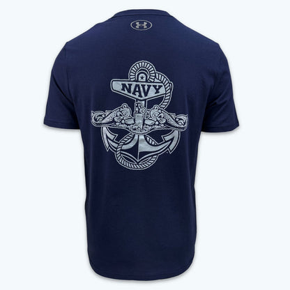 Navy Under Armour Anchor Silent Service Performance Cotton T-Shirt (Navy)