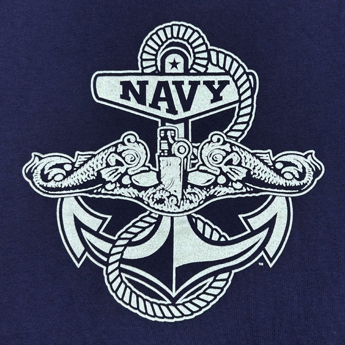 Navy Under Armour Anchor Silent Service Performance Cotton T-Shirt (Navy)