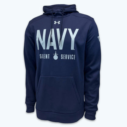 Navy Under Armour Silent Service Fleece Hood (Navy)