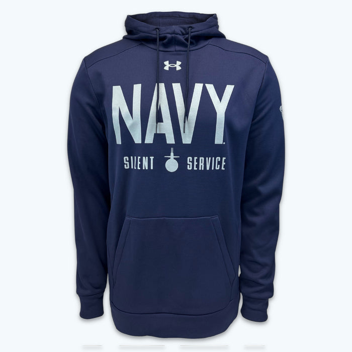 Navy Under Armour Silent Service Fleece Hood (Navy)