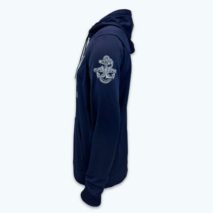 Navy Under Armour Silent Service Fleece Hood (Navy)