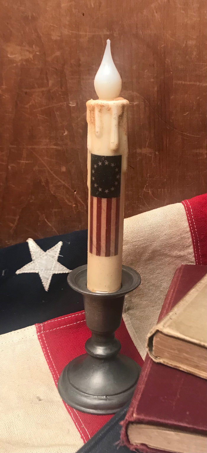 NET-13 Betsy Ross Flag Battery Operated Candle