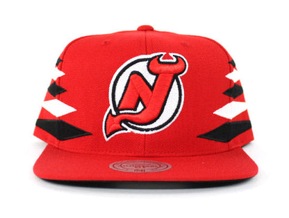 New Jersey Devils Mitchell & Ness Snapback Hats (Red DIAMONDS)