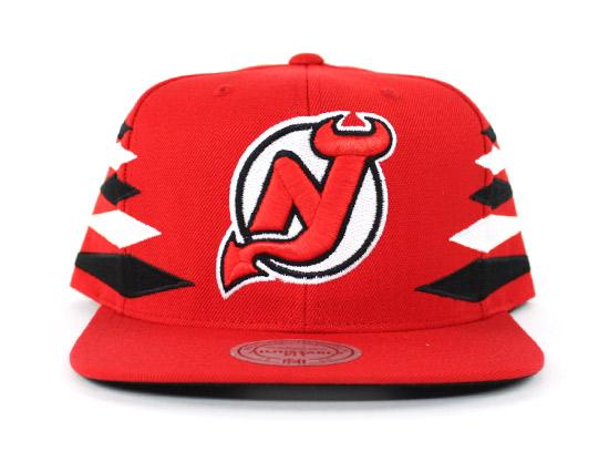 New Jersey Devils Mitchell & Ness Snapback Hats (Red DIAMONDS)