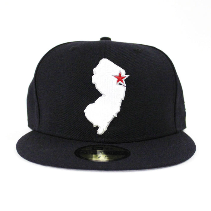 New Jersey State New Era 59Fifty Fitted Hat (Navy Gray Under Brim)