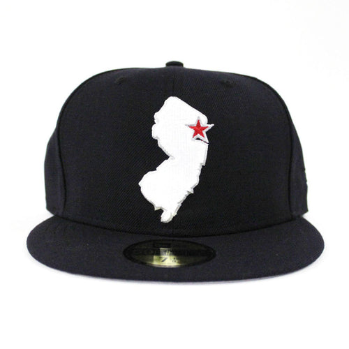 New Jersey State New Era 59Fifty Fitted Hat (Navy Gray Under Brim)