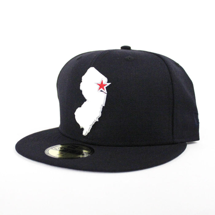 New Jersey State New Era 59Fifty Fitted Hat (Navy Gray Under Brim)