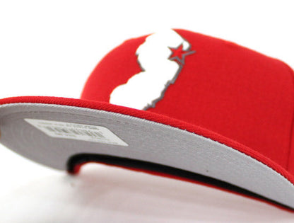 New Jersey State New Era 59Fifty Fitted Hats (Red Gray Under Brim)