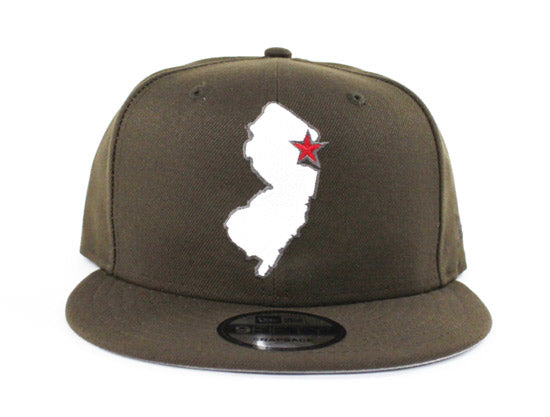 New Jersey State New Era 9Fifty Snapback Hat (Brown Gray Under Brim)