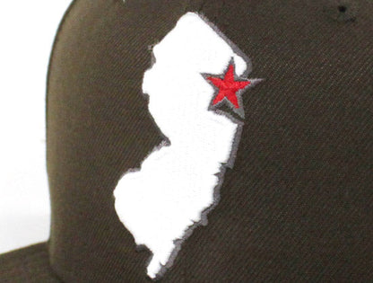 New Jersey State New Era 9Fifty Snapback Hat (Brown Gray Under Brim)