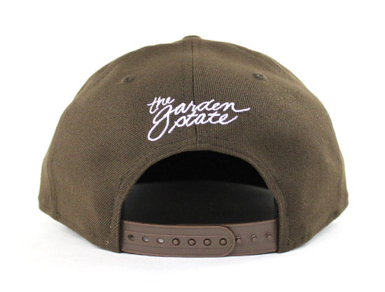 New Jersey State New Era 9Fifty Snapback Hat (Brown Gray Under Brim)