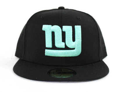 New York Giants New Era 59Fifty Fitted Hat (Nike Air Foamposite Pro Island Green 2017 Aqua Black Gray Under Brim)