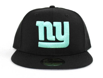 New York Giants New Era 59Fifty Fitted Hat (Nike Air Foamposite Pro Island Green 2017 Aqua Black Gray Under Brim)