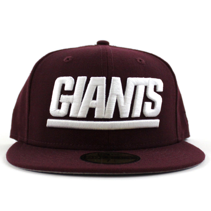 New York Giants New Era 59Fifty Fitted Hat (Maroon Gray Under Brim)